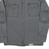 LEE COOPER Mens Plain Shirt Grey Long Sleeve L