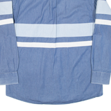 GEORGE ROSE Mens Plain Shirt Blue Long Sleeve M