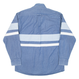 GEORGE ROSE Mens Plain Shirt Blue Long Sleeve M