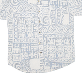 ORGANIC CLOTHES Mens Shirt Blue Crazy Pattern M