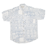ORGANIC CLOTHES Mens Shirt Blue Crazy Pattern M