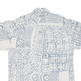 ORGANIC CLOTHES Mens Shirt Blue Crazy Pattern M