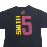 MAJESTIC Cleveland Cavaliers #5 Smith Mens T-Shirt Black USA Crew Neck M