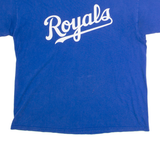 MAJESTIC Kansas City Royals Mens T-Shirt Blue USA Crew Neck XL