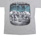 JOLIGOLF Thailand The Working Elephants Mens T-Shirt Grey Crew Neck S