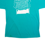 JERZEES AP English Students Quote Mens T-Shirt Green 90s USA XL
