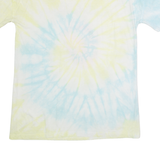 THE ROLLING STONES Tie Dye Mens Band T-Shirt Yellow Crew Neck S