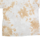 KISS Tie Dye Mens T-Shirt Brown Button Neck L