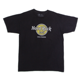HARD ROCK CAFE Hollywood Mens T-Shirt Black USA Crew Neck L