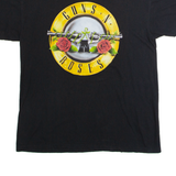 GUNS N ROSES Mens Band T-Shirt Black Crew Neck L