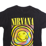 NIRVANA Mens Band T-Shirt Black Crew Neck M
