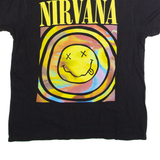 NIRVANA Mens Band T-Shirt Black Crew Neck M