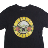 GUNS N ROSES Mens Band T-Shirt Black Crew Neck L