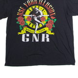 GUNS N ROSES Use Your Illusion Mens Band T-Shirt Black Crew Neck XL