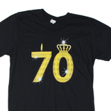 GILDAN 70 Mens T-Shirt Black L