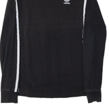 ADIDAS ORIGINALS Womens T-Shirt Black Long Sleeve UK 6