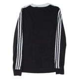 ADIDAS ORIGINALS Womens T-Shirt Black Long Sleeve UK 6