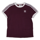ADIDAS ORIGINALS Womens T-Shirt Purple UK 4