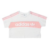 ADIDAS ORIGINALS Cropped Girls T-Shirt White 9-10Y