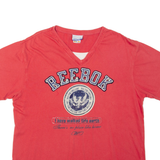 REEBOK Womens T-Shirt Red V-Neck M