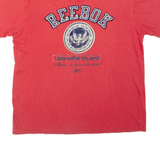 REEBOK Womens T-Shirt Red V-Neck M