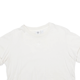 ADIDAS Cropped Womens T-Shirt Cream UK 16