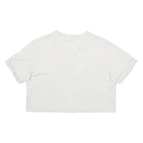 ADIDAS Cropped Womens T-Shirt Cream UK 16