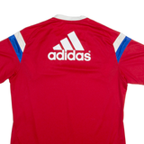 ADIDAS FC Bayern Munich Mens Football Shirt Jersey Red V-Neck L