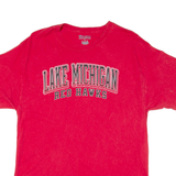 CHAMPION Lake Michigan Redhawks Mens T-Shirt Red USA L