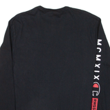 CHAMPION Mens T-Shirt Black Long Sleeve M