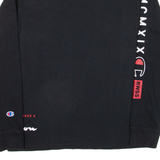 CHAMPION Mens T-Shirt Black Long Sleeve M