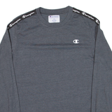 CHAMPION Mens T-Shirt Grey Long Sleeve M