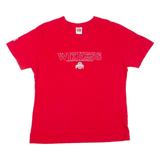 NIKE Buckeyes Basketball Womens T-Shirt Red USA V-Neck XL