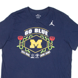 NIKE Mens T-Shirt Blue USA L