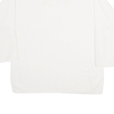 CURINTI Womens T-Shirt White Long Sleeve Button Neck M