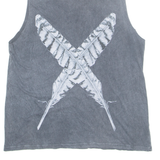 THRILLS Feathers Womens Vest Grey Sleeveless UK 8
