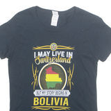 GILDAN Switzerland Bolivia Womens T-Shirt Black S