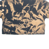 BADASS Acid Wash Fake Love Money Cropped Womens T-Shirt Black M