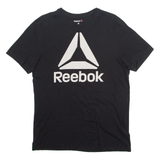 REEBOK Mens T-Shirt Black M