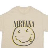 NIRVANA Mens Band T-Shirt Beige XL