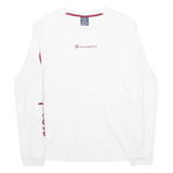 CHAMPION Womens T-Shirt White Long Sleeve S