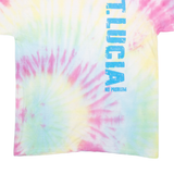 GILDAN St Lucia Mens Tie Dye T-Shirt Pink L