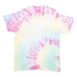 GILDAN St Lucia Mens Tie Dye T-Shirt Pink L