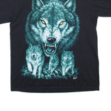 WILD Wolf Pack Mens T-Shirt Black L