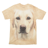 THE MOUNTAIN Golden Retriever Mens T-Shirt Beige M