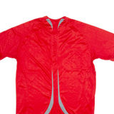 ADIDAS Swiss League Referee Mens Football Shirt Jersey Red 1/4 Zip M