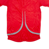 ADIDAS Swiss League Referee Mens Football Shirt Jersey Red 1/4 Zip M