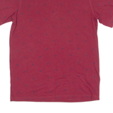 ADIDAS ORIGINALS All Over Print Mens T-Shirt Maroon Crew Neck S