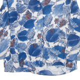 CUNN ELLA Womens Shirt Blouse Blue V-Neck 3/4 Sleeve Floral XS