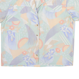 KLEPPER SPORTSWEAR Womens Shirt Blouse Green V-Neck Crazy Pattern M